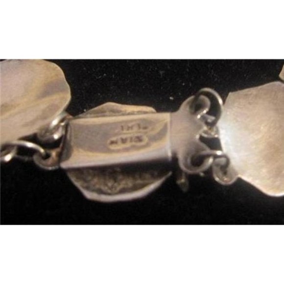 Art Deco era, RARE, Siam sterling & multicolored enamel, niello, link bracelet - Picture 6 of 10